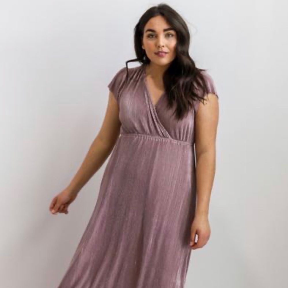 Baltic Born Athena Lilac Pleated Maxi Dress